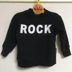 ROCK★トレーナーTHE BOXスウェット80★黒キラキラ