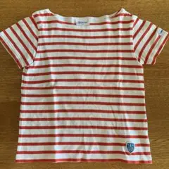 Orcival 白と赤のストライプ Tシャツ サイズ6