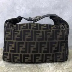 フェンディ FENDI ズッカ キャンバス バニティバッグ ブラウン