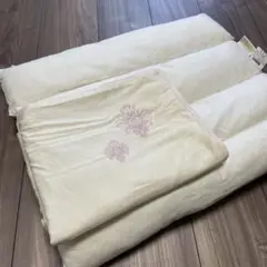 丸八真綿♦︎巻き枕♦︎花柄刺繍専用カバー付き