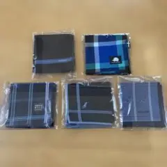 ハンカチ 5枚セット チェック柄 無地