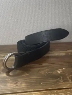 Andersons 黒 レザー ベルト リングバックル