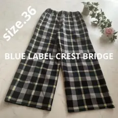 【美品】♡ブルーレーベル クレストブリッジ♡ウール ワイドパン36
