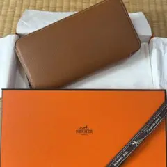 エルメス HERMES 長財布 アザップ シルクイン toffee ピンク
