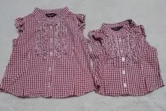 超美品☆コムサイズム☆ノースリーブシャツ☆姉妹で☆ ９０．１２０