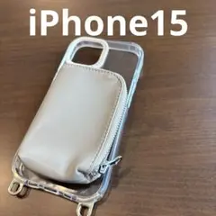 美品！iPhoneケース15ポケット付き⭐︎クリア