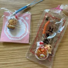 【未開封】ハローキティ　マルちゃん焼きそばコラボ　根付け