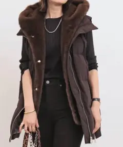 ジャケット・アウター milyLOU ANDREA FAKE MINK VEST 15th Anniversary】【LOU ANDREA】MINK FAKE COAT | Whim