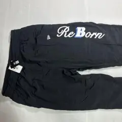 New Era ReBorn ロゴ入り黒カジュアルパンツ 新品