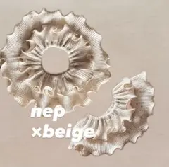 フリルスタイ　ダブルフリル　つぶつぶ　ネップ　つけ襟　カラフルネップ