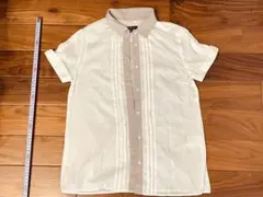 INDIVI デンディヴィ　ホワイト　シャツブラウス　ベージュ　半袖　M