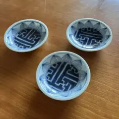 宮岡麻衣子　染付紗綾文豆皿