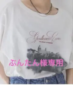 ジーナシス　ボートネックプリント