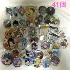 アニメ　ゲーム　缶バッジ　ラバーマスコット　まとめ売り　41個　ノンジャンル