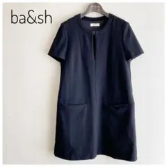 【ba&sh】 半袖ワンピース　ブラック　綺麗系　オシャレママ　OL O