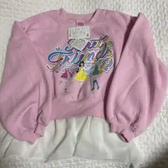 ひみつのアイプリ　しまむら　アイプリ　トレーナー　トップス　フリル　ピンク