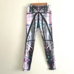マテリアルガール　ヨガパンツ　レギンスパンツ　S 総柄　フィットネス　スポーツ