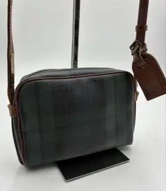 【美品】ポロラルフローレン　ショルダーバッグ PVCレザー　チェック柄