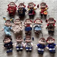 不二家　マイリトルペコちゃん ぬいぐるみ13体セット ジャンク