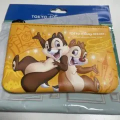 東京ディズニーリゾート チップとデール チプデ　ポーチ　パークチケット柄