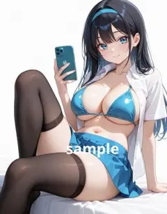 AIイラスト　美女 L版サイズ 1点物 C31