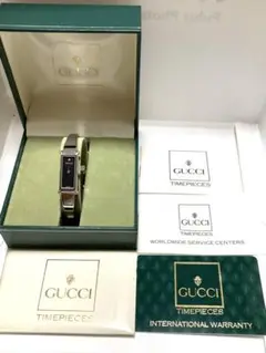 未使用! GUCCI グッチ 電池新品交換済 レディース腕時計 バングルウォッチ