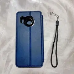 ⭐️ AQUOS R8 SH-52D アクオス 手帳型 無地 ネイビー