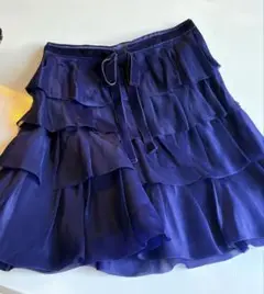 /ROO フリル ネイビー スカート