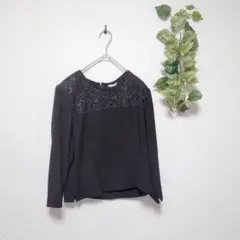 ラシュメール　黒長袖トップス　フォーマル 上衣のみ　11AR