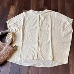 美品！サマンサモスモス フレンチスリーブ　リネンブラウス