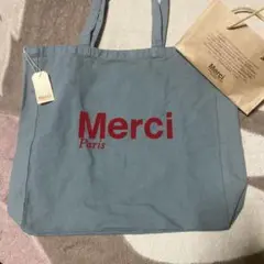 Merci トートバッグ　メルシー　ダークブルー