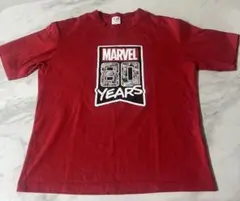 MARVEL 80 YEARS Tシャツ Lサイズ 赤