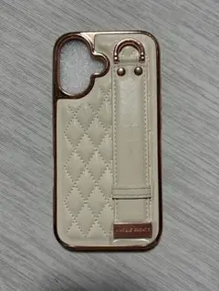 ホワイトキルティングiPhone16ケース