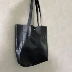 レザートートバッグ　ブラック