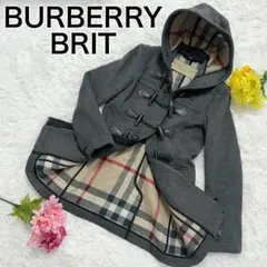 【極美品】バーバリーブリット ダッフルコート ノバチェック メガチェック ミドル