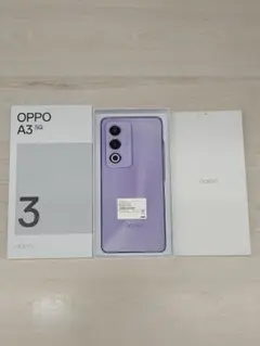 美品 OPPO A3 5G パープル（A4020P）ワイモバイル版 利用制限〇