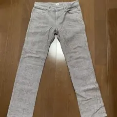 コムサデモード チェック柄 スリムパンツ S