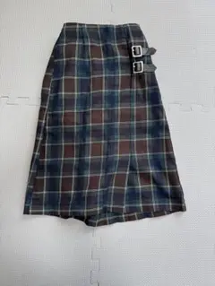 THE SHOP TK チェック柄 ロングスカート