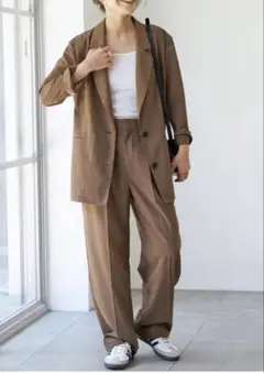 昨季 新品同様Spick&Span ドライシアークロスタックパンツ 36