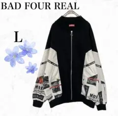 BAD FOUR REAL　パーカー【L】ストリート　グラフィックプリント　個性