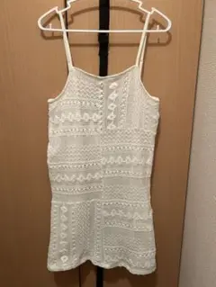 Chicoホワイトレースキャミチュニック ミニワンピ　フリーサイズ