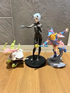 アニメキャラクター フィギュア 3体セット　鬼滅の刃　エヴァ　遊戯王