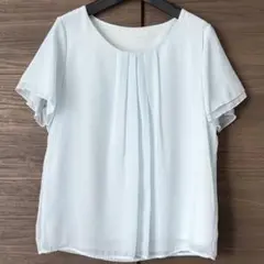 LESMUES 袖ティアードシフォンブラウス　AOKI