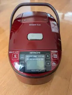【美品】日立 炊飯器HITACHI RZ-MV100K(R) 日立 蒸気カット 極上炊き 圧力＆スチーム RZ-MV100K(R