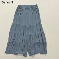 t1902 【Derelift】　ティアード　ガウチョパンツ　フリル　水色