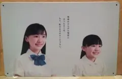 ブリキ看板　女性Mana 　印刷不良ズレ有り激安