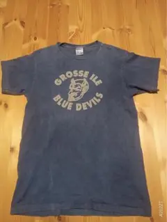 エドウィン　ブルーデビルズ後染め　インディゴブループリントＴシャツ