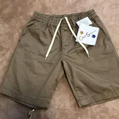 新品 メンズ シェフパンツ ベージュ ショートパンツ L シェフパンツショート