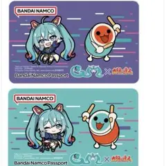 太鼓の達人 初音ミク ガンダム コラボ バナパスポートカード　セット