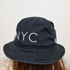 ニューエラ New Era NYC バケットハット 黒 USED バケハ